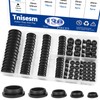 Tnisesm 130PCS 8 Sizes Black Rubber Plugs for Round Holes