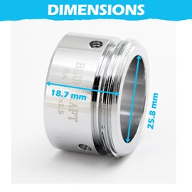 BLUMKRAFT Pack of 2 Radiator Adapters Compatible with Danfoss RA (20-23mm) and Far 23mm to M30 x 1.5 for Thermostat/Thermostatic Head M30x1.5 Male