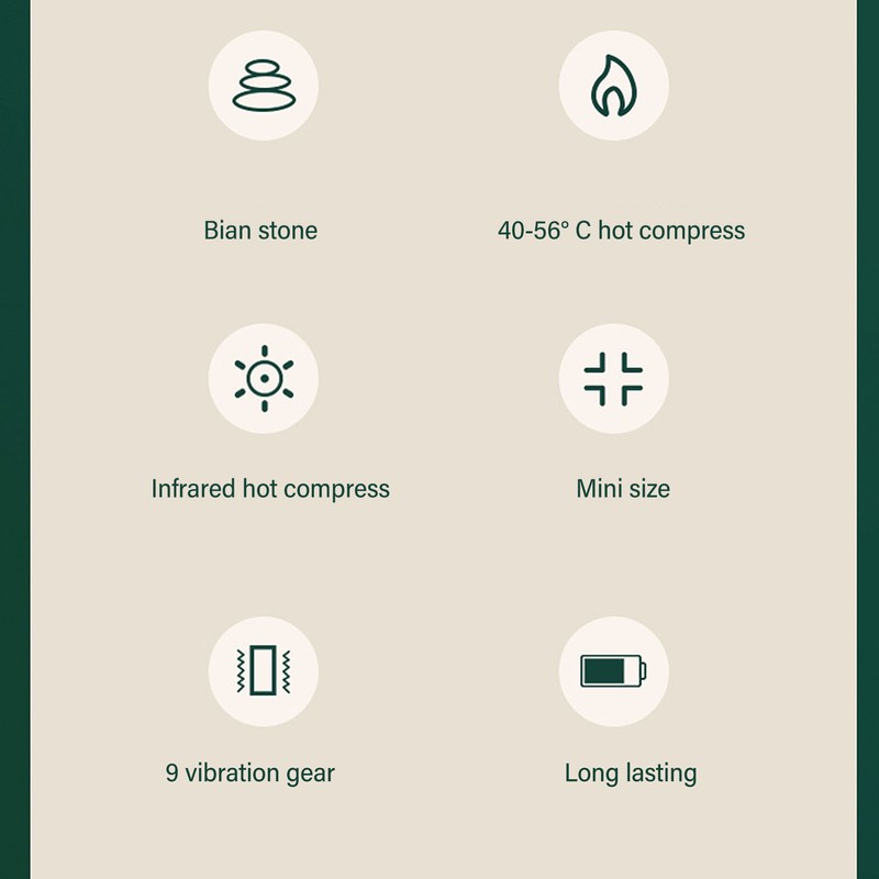 Electric Gua Sha Device Bian Stone Hot Compress Intelligent Massager