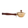 Dschidda Incense Pan, Brass with Wooden Handle and Lid, L: