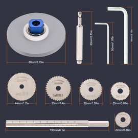 Meaowera Pipe Cutting Tool, 360°Rotating Pipe Cutters for PVC, Wood, Soft Metal - Heavy Duty Aluminum Alloy with 5 Blades & 2 Axles, Multi-Angle Adjustment, Portable Pipe Cutting Positioning Kit