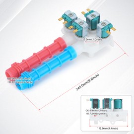 134637810 Washer Water Inlet Valve OEM (5 YEAR WARRANTY) - Compatible with Frigidaire Kenmore Electrolux Crosley Washing Machine, Replaces 1482877 AP4368791 134637800 PS2349248