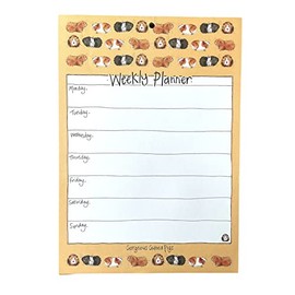 Alex Clark Art Gorgeous Guinea Pigs Weekly Planner Notepad