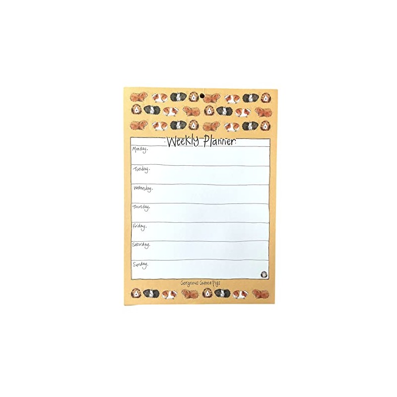 Alex Clark Art Gorgeous Guinea Pigs Weekly Planner Notepad