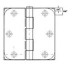 GlideRite Hardware 4" Steel Door Hinges 5/8" Radius and Square