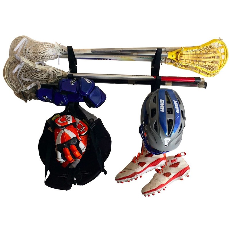 StoreYourBoard Lacrosse Stick Wall Storage Rack, Lax Sticks Pads and