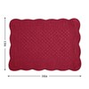 HOMBYS Quilted Placemats Set of 6 Washable-13x18 inches Rectangular Placemats