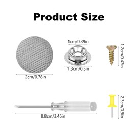 Zsanhua 60 Pieces Car Roof Headliner Repair Button, Car Proof Repair Rivets Repair Buckles Kits with Positioning Pins Screwdriver Tape Measure Auto Roof Snap Rivet Retainer for Car Roof Fixed