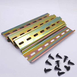 Taiss 5 x 15 cm DIN rail high-quality colour steel, DIN rail for distribution cabinet, control cabinet, 35 mm wide, 7.5 mm high, 150 mm long, 150 mm / 6 inch -G