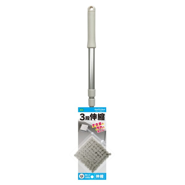 OHE Bath Brush, Length 21.5 - 35.8 inches (54.5 - 91 cm), Width 4.7 inches (12 cm), Height 2.9 inches (7.4 cm), Armore Bath, 3 Tiers, Long, Extendable, White