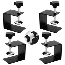 GmeDhc Pack of 4 Small Screw Clamps, Adjustable Table Clamp with Non-Slip Pad, C Clamp for Drawers, Cabinets