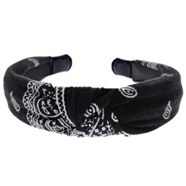 Zac's Alter Ego Retro Vintage Style Paisley Knot 30mm Width Padded Aliceband