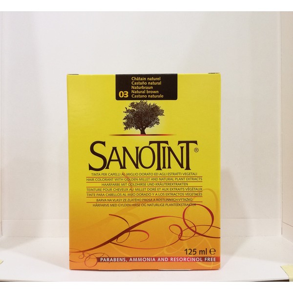 Sanotint – 4% PPD Natural Ammonia Free hair dye Brown