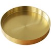 jingfei Round Gold Tray,Metal Decorative Tray Tray Organizer for,Bathroom,Dress, Brass,