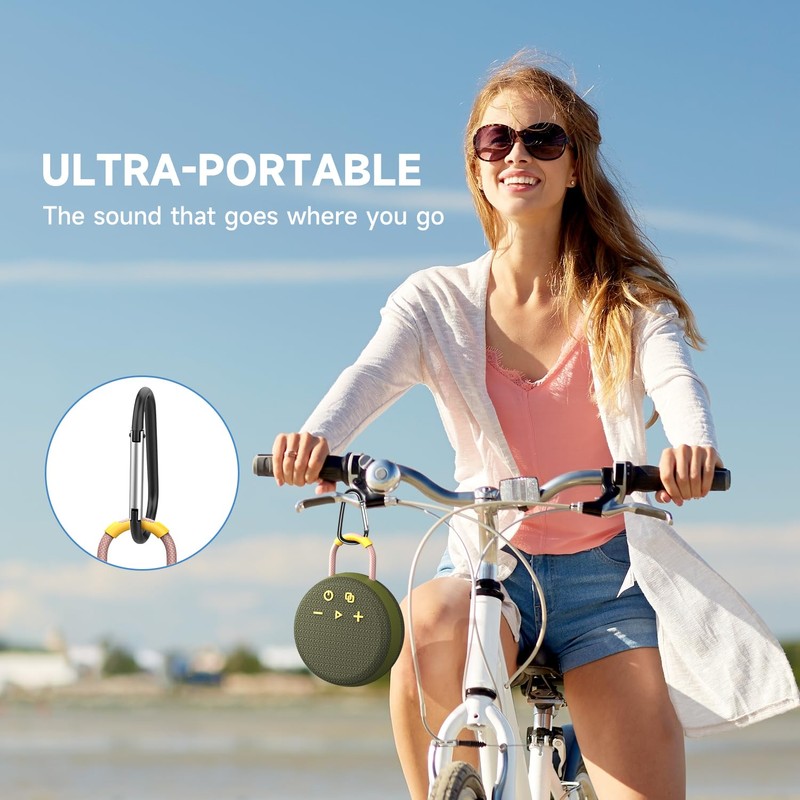 Bluetooth Speaker,MusiBaby M77 Shower Speaker, Bluetooth Speaker Wireless,Dual Pairing,Bluetooth 5.2,Loud