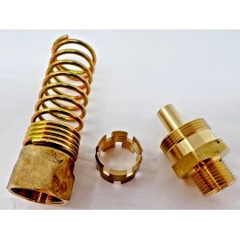 TRAMEC SLOAN Brass DOT Air Brake Hose End Connector 3/8" x 3/8" Male NPT W/ Spring Guard USA