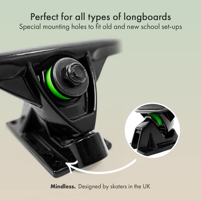 Mindless Longboards Mindless RK Truck Axle, Unisex Adult, Black, 7"