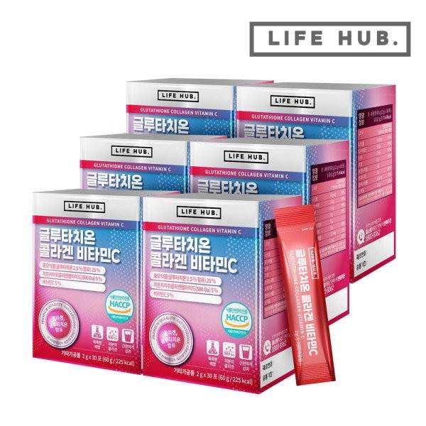 Life Herb Glutathione Collagen Vitamin C Powder Stick 6 Set (2g x 180 packs) / 라이프허브 글루타치온 콜라겐 비타민C 분말 스틱 6세트 (2g x 180포)