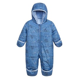 Carter's Infant Unisex Baby Cozy One-Piece Footed Pram Suit, Blue Bears, 3-6 Months