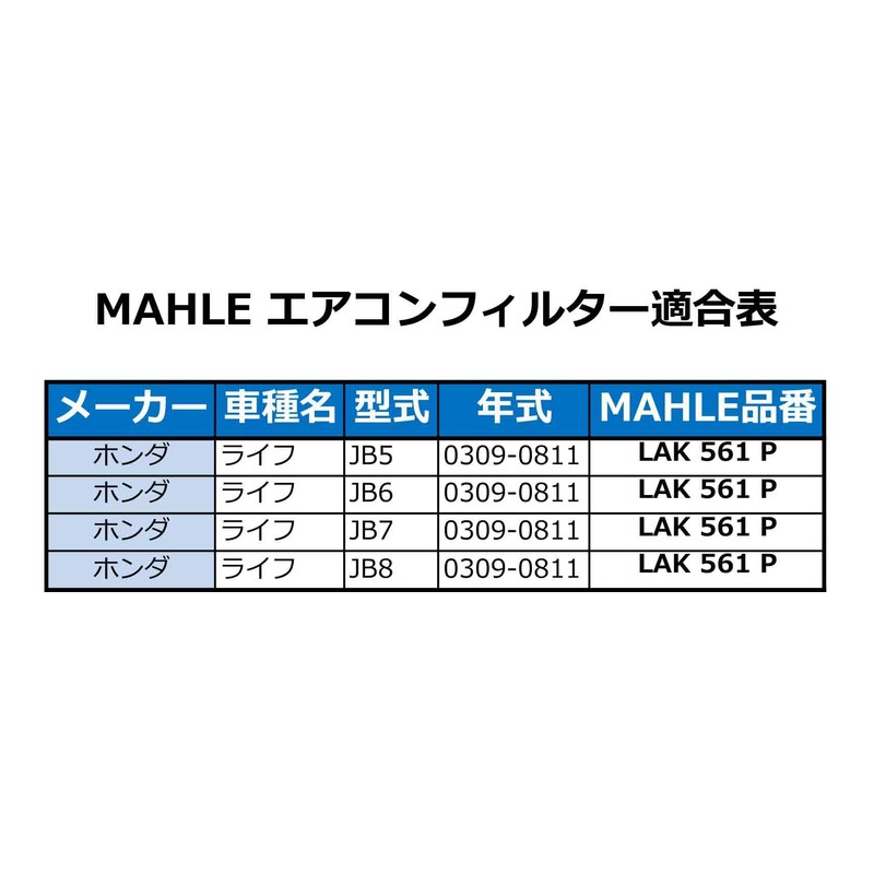 MAHLE LAK 561P Cabin Filter with Multi Protection Air Conditioner