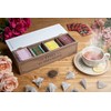 Morgan Wooden Tea Box, Tea Bag Holder, with 4 Tea