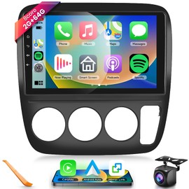 8 core+2G+64G Car Radio for Honda CRV 1997 1998 1999 2000 2001, Wireless Carplay Android Auto Car Stereo, 9” IPS Touchscreen with WiFi, GPS, Bluetooth,FM/RDS, 32EQ DSP, Rear Camera