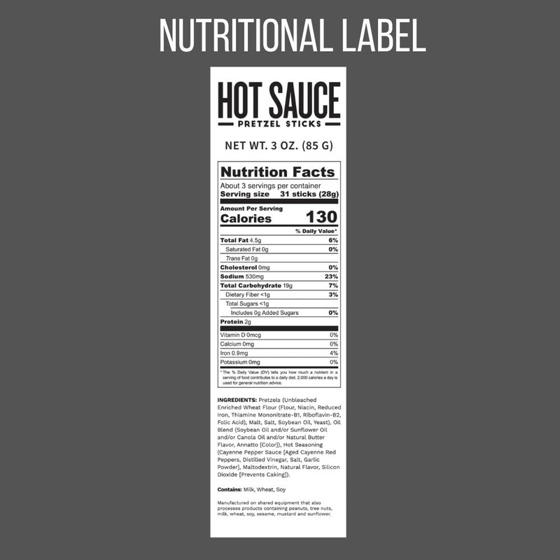 Pop Daddy Flavored Pretzels Sticks | Hot Sauce Flavor |
