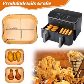 Pack of 180 Airfryer Baking Paper for Cosori 8.5L, Cookwise 9L, COSORI CAF-R901-AEU & Cosori 2-Chamber Airfryer Hot Air Fryer Accessories