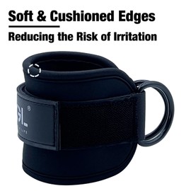 FYGL Ankle Strap for Cable Machines and Resistance Bands - Workout Cuff Attachments for Home and Gym Use, Versatile for Glute, Leg, and Hip Abductor Exercises, Perfect for Women and Men (Single-Left)