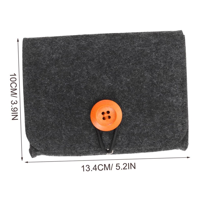 FOMIYES 2pcs Essential Oil Storage Carrying Case Felt Organizer Pouch