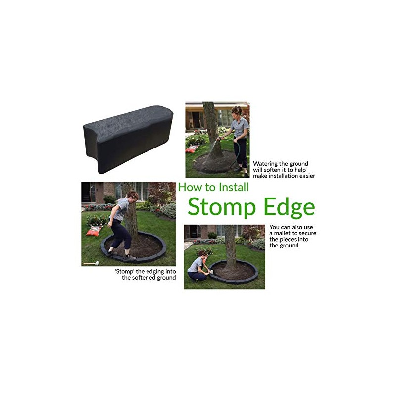 ECO GARDEN Recycled Rubber STOMP Edge Black