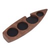 Boat Shape Coffee Tamper Holder Walnut Wood Coffee Distributor Holder