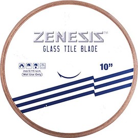 Zenesis Continuous Glass Tile Blade for Fast, Smooth and chip Free cuts on Glass Tile, Glass Block, Soft Brittle Marble & Hard Porcelain( 10 inches)