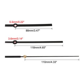 PATIKIL Replacement Clockwork Kit 8pcs Replacement Clockwork Aluminum Clock Movement Replacement Parts for Wall Clock Repair DIY Black A06