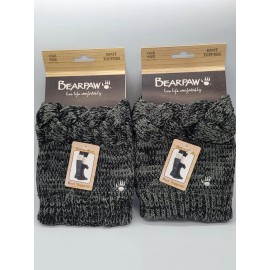 BEARPAW 2 BEARPAW Marbled Knit Boot Toppers Charcoal One Size