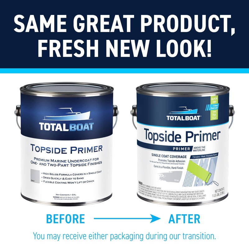 TotalBoat Marine Topside Boat Paint Primer for Fiberglass and Wood