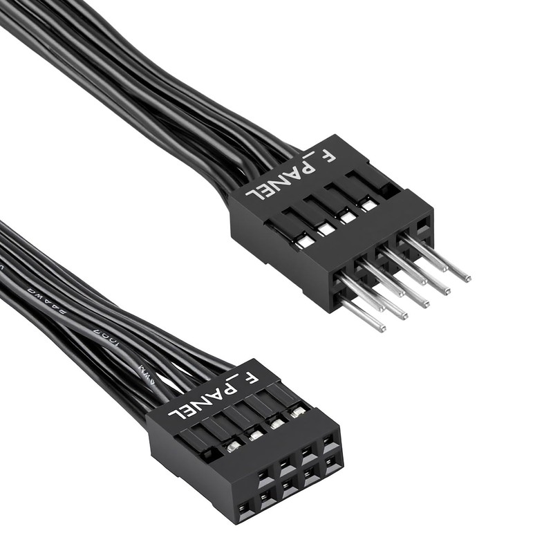 Iesooy Motherboard Front Panel Extension Cables, F Panel 9-Pin Male
