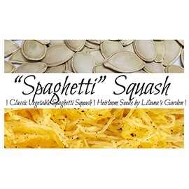 “Winter Spaghetti” Squash Seeds – Seeds for Classic Spaghetti Squash with a Mild Flavor | Never GMO, Always Heirloom and Open-Pollinated | USA Grown Seeds by Liliana's Garden |