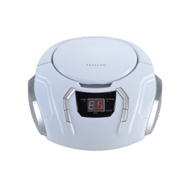 Proscan Elite Portable CD Boombox with AM/FM Radio - White