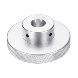 sourcing map Aluminum Alloy Handwheel 80mm OD 20mm Bore Aluminum Milling Machine Handle Machine Tool Hand Wheel with Wrench and 2pcs Screws for Milling Machine Lathe, Silver Tone