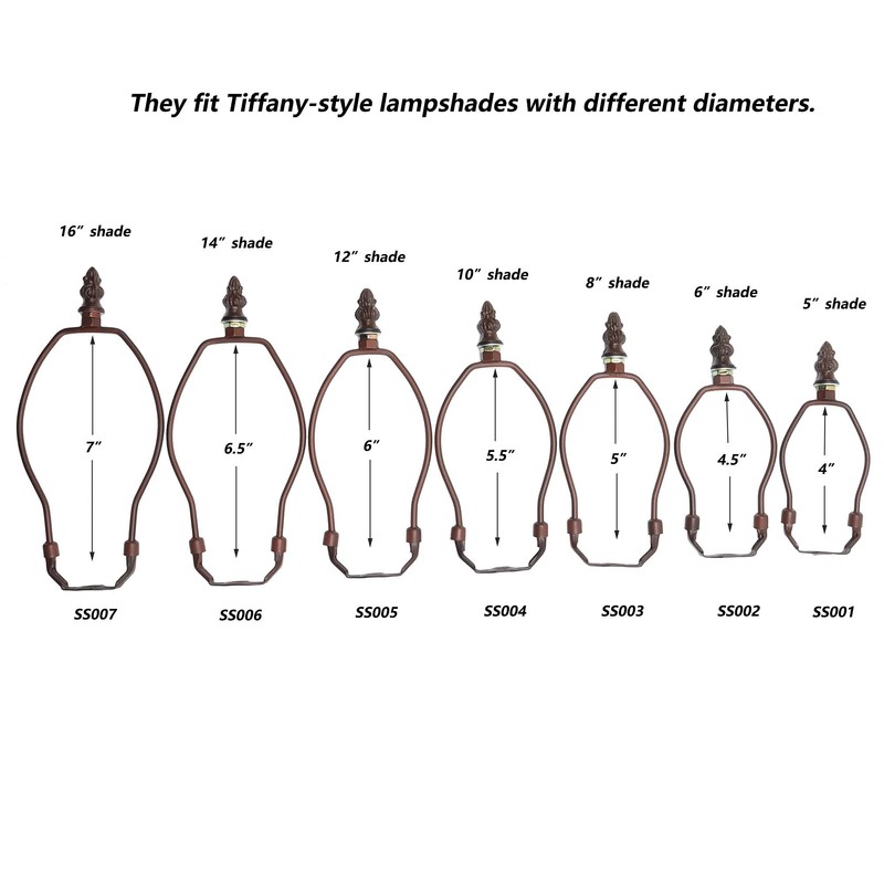 Bieye SS010 Lampshade Lamp Shade Support Harp for Tiffany Style