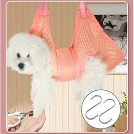 MSMUOEZ Cat and Dog Grooming Hammock with Safety Belt for Nail Clipping、Grooming,Cat Bathing Bag for cat Nail Trimming,Cat Claw Care Bag, Dog Grooming Harness（S,Be Sure to Check The Size Chart）