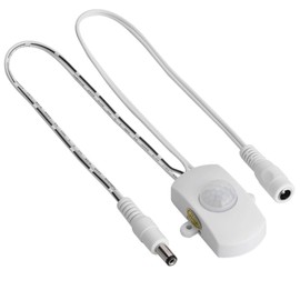 PIR Motion Sensor Switch, 5A DC 6-24V LED Infrared Motion Sensor Detector Switch for Corridors, Bathrooms, Basements, Warehouses, Garages (White)