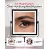 WZKALY Rechargeable Wall Mounted Makeup Mirror with Lights, 4000mAh Double