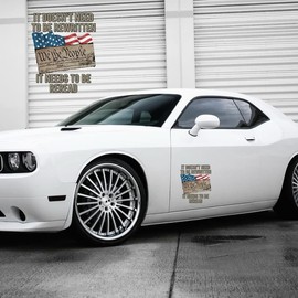 We The People Car Sticker,US Constitution Preamble Car Decal Patriotic USA Flag Waterproof Bumper Stickers for Auto, Truck, SUV, Mailbox, Indoor Outdoor Decors Multicolor