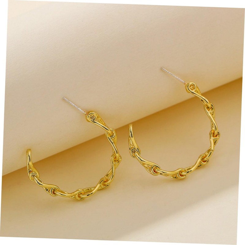 SAFIGLE Stylish Geometric c Shaped Earrings Elegant Women's Ear Accessories