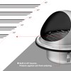 WeCooper 304 5-Inch Stainless Steel Air Vent 125mm, Round Bull