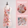 PUBMIND Floral Apron for Women with Pockets, Adjustable Chef Aprons
