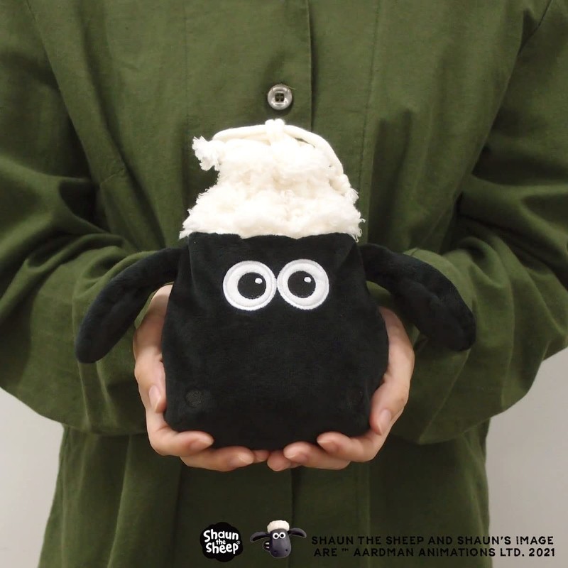 NICI 3090938 Shaun the Sheep Figure Face Pouch, Goods, Anime,