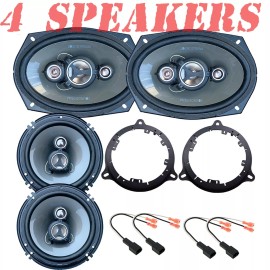Soundstream 500W Front 6x9" & 300W Rear 6.5" Speaker upgrade for 2005-2015 Nissan Frontier